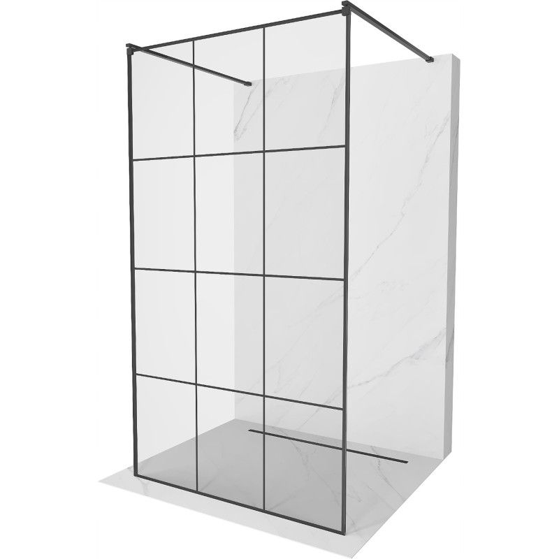 Ścianka prysznicowa wolnostojąca Mexen Kioto czarny wzór 100 x 200 cm 800-100-002-70-77 1 szt.