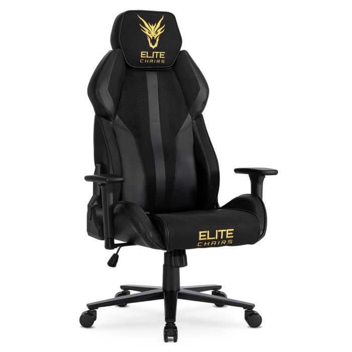 Fotel Gamingowy Nexon Mebel Elite Obrotowy Czarny/Żółty 1 szt.