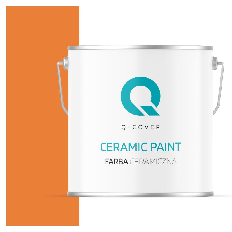 Farba Ceramiczna Do Ścian i Sufitów Q-Cover Pomarańczowy intensywny H5933 Głęboki Mat 5L