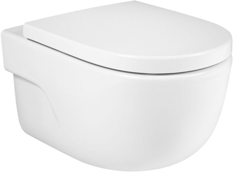 Miska WC Roca Meridian rimless biała, ceramiczna, wisząca, supraglaze, 1 szt.