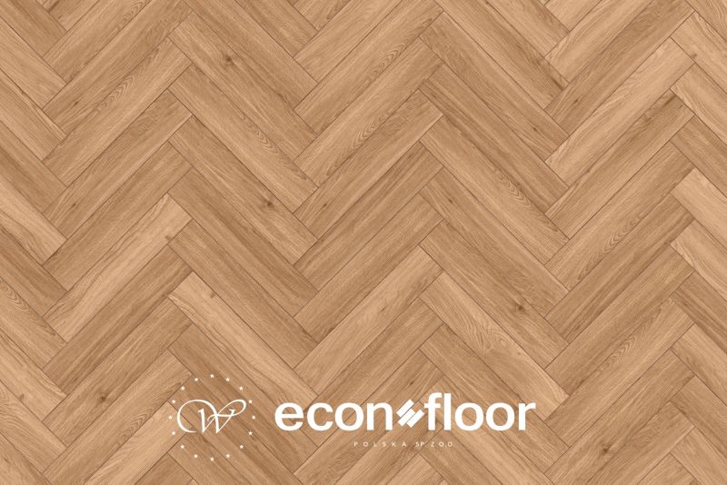 Panele podłogowe winylowe SPC Econfloor 3149H-55 Herringbone 55 Oak New Jersey 610 mm x 126 mm x 5,7 mm - 2,31 m²