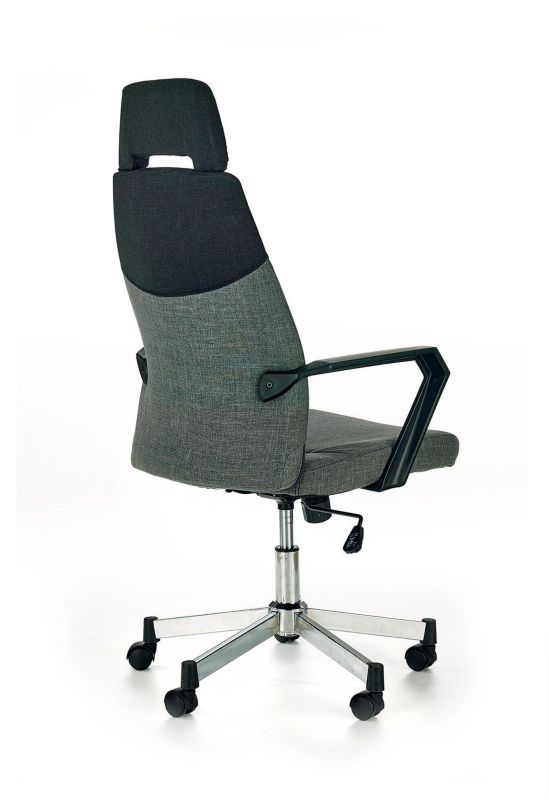 Fotel biurowy ergonomiczny Varis INTESI z zagłówkiem szary czarny obrotowy z podłokietnikami 1 szt.
