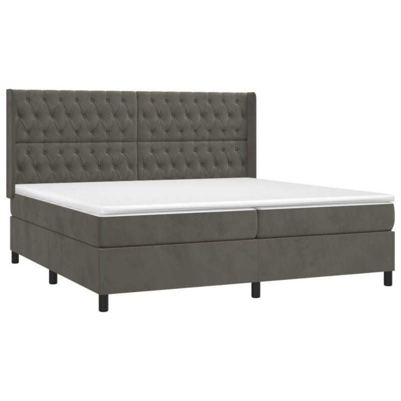Łóżko kontynentalne WaszeMeble 200x200 cm ciemnoszary WM-3132880 1 szt.