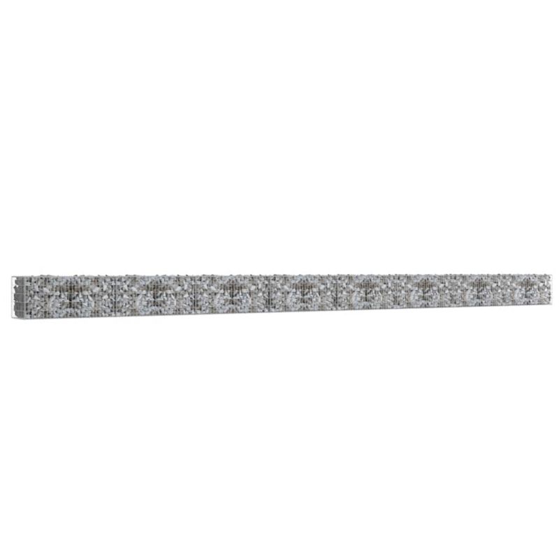 Ogrodzenie gabionowe vidaxl 900 x 50 x 50 cm 143587 srebrny 2 szt