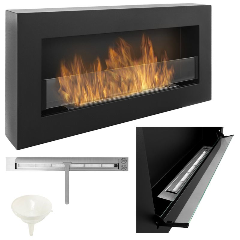 Biokominek Yannkes wiszący BOX 90cm z OTWIERANĄ SZYBĄ, 1 szt.
