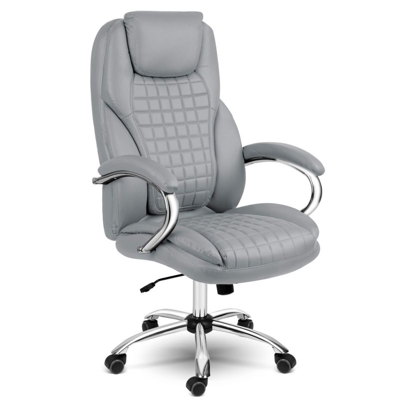 Fotel biurowy Sofotel Batory obrotowy ergonomiczny krzesło biurowe premium szare 1szt.