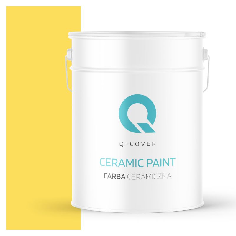 Farba Ceramiczna Do Ścian i Sufitów Q-Cover Żółty H6872 Głęboki Mat 10L