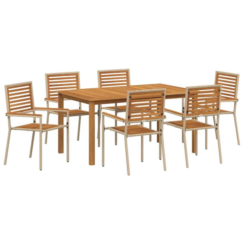 Zestaw mebli ogrodowych jadalniany WaszeMeble 6-osobowy beżowy WM-3365522 1 kpl