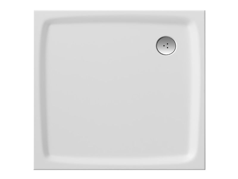 Kwadratowy brodzik prysznicowy konglomeratowy Ravak Perseus Pro Flat 80x80 biały 1szt