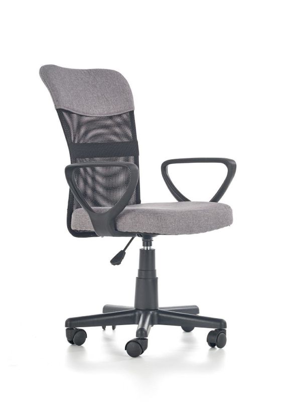 Fotel biurowy ergonomiczny obrotowy Canaria INTESI szary z regulacją wysokości młodzieżowy 1 szt.