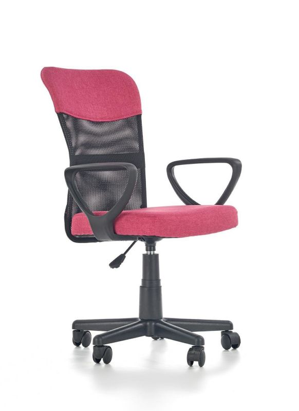 Fotel biurowy ergonomiczny obrotowy młodzieżowy Canaria INTESI różowy z regulacją do biurka 1 szt.