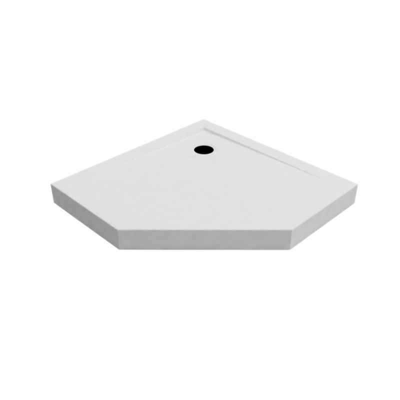 Brodzik prysznicowy AS Durasan 80x80x9 biały pięciokątny akrylowy najtańszy brodzik slim 1 szt.