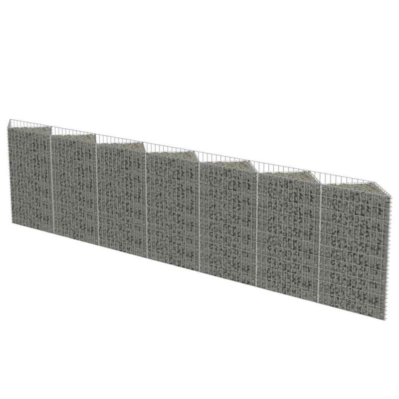 Ogrodzenie gabionowe vidaxl 450 x 30 x 100 cm 143571 srebrny 2 szt