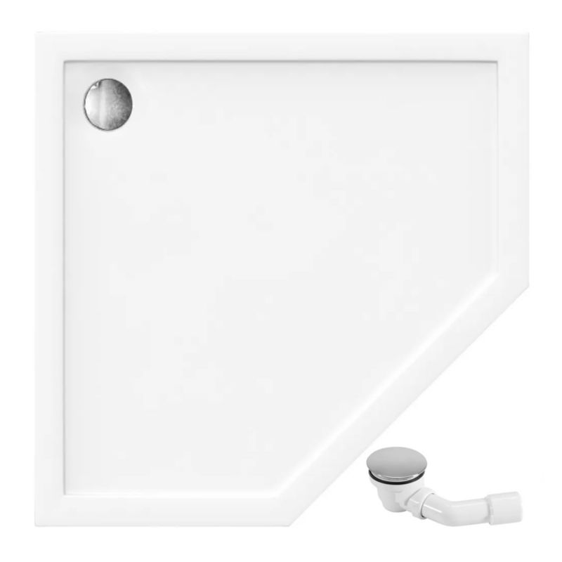 Brodzik Prysznicowy Akrylowy Rea Diamond 80X80X5Cm Biały 1 Szt