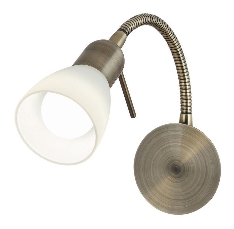 Kinkiet ścienny Rabalux Soma brązowo-biały z włącznikiem 1 x E14 x 40W IP20 wym: 20,5 x 8 x 22,5 cm - 1 szt.
