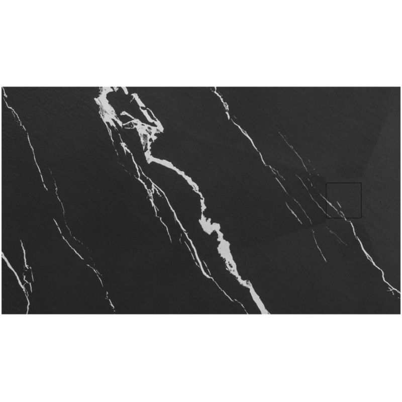 Brodzik Prysznicowy Rea Magnum Carrara 90X120 Czarny 1 Szt