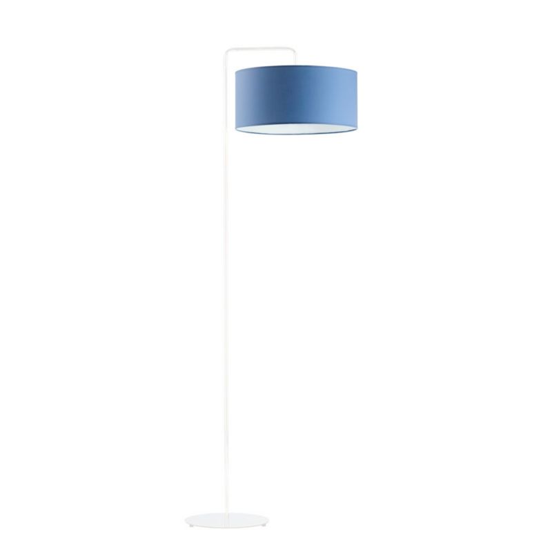 Lampa stojąca Volta Light Factory podłogowa z abażurem niebieski walec VOS 1szt.