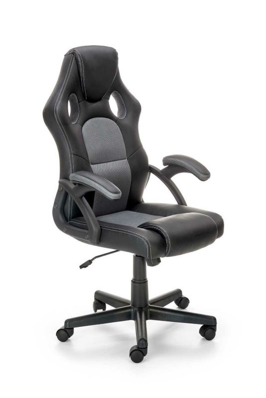 Fotel biurowy ergonomiczny Kelber INTESI nowoczesny czarno-szary obrotowy z regulacją 1 szt.