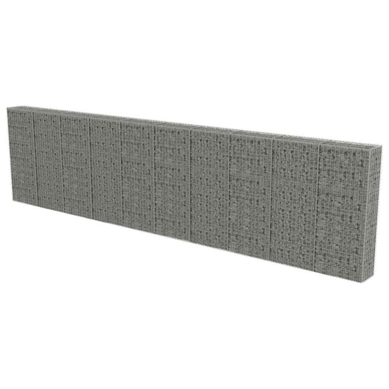 Ogrodzenie gabionowe vidaxl 600 x 30 x 150 cm 143585 srebrny 3 szt