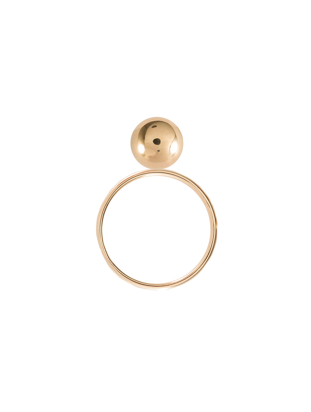 Cherry Ring N°3 - pierścionek z dużą złotą kulą, 15