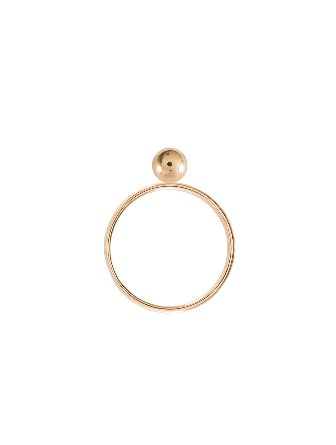 Cherry Ring N°1 - pierścionek z małą złotą kulą, 15