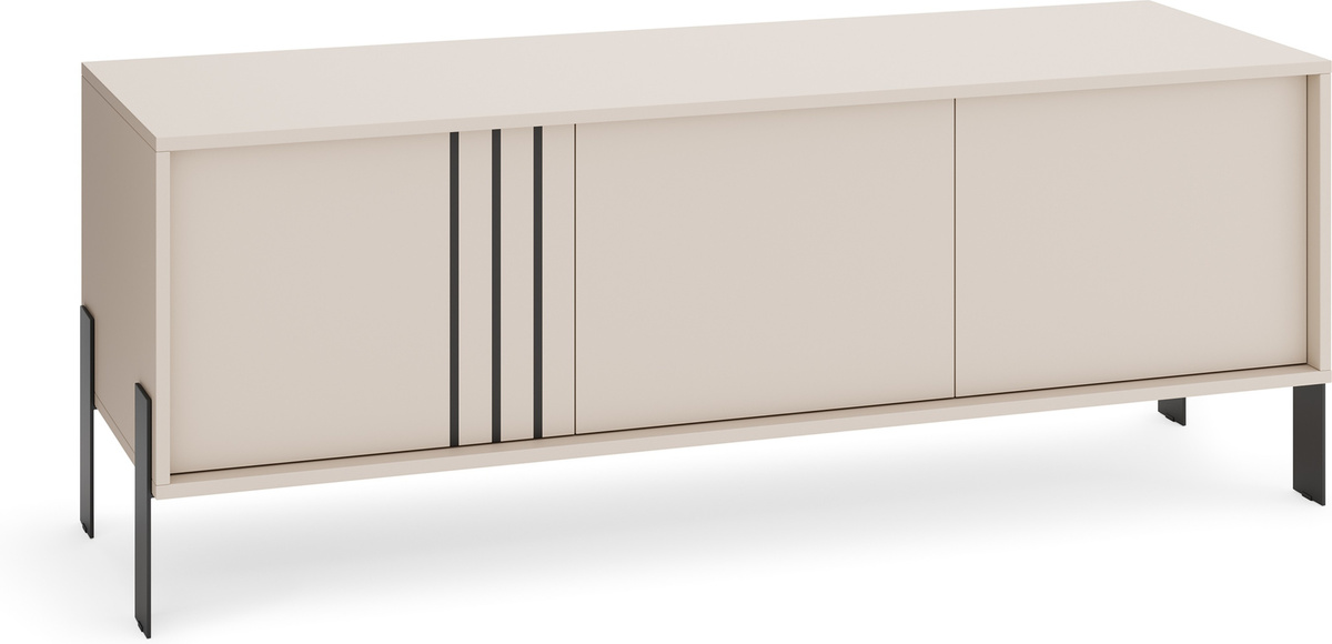 Szafka RTV 150 cm pod TV trzydrzwiowa do salonu NUVIO kaszmir