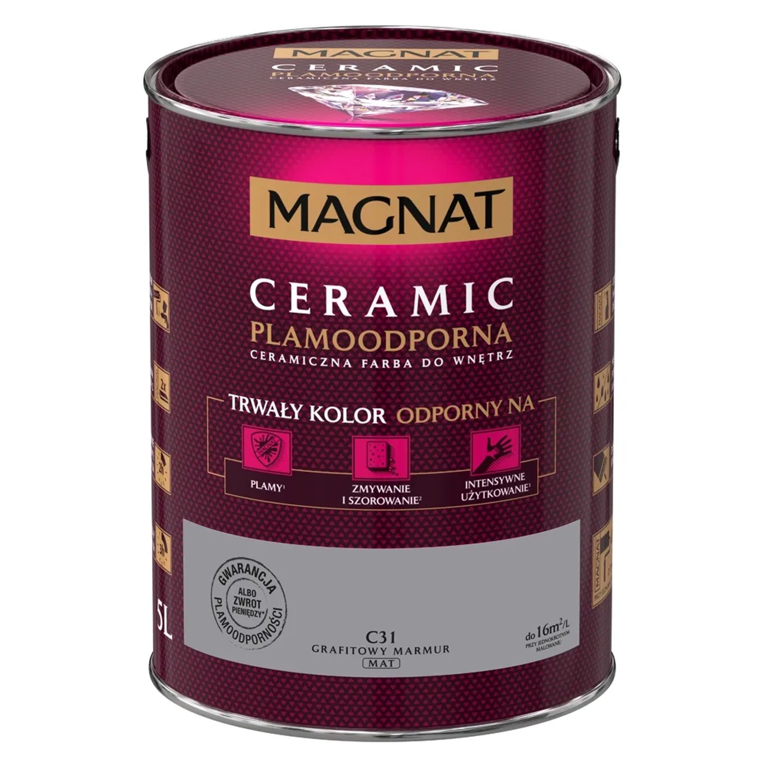 Farba Magnat Ceramic grafitowy marmur 5 l