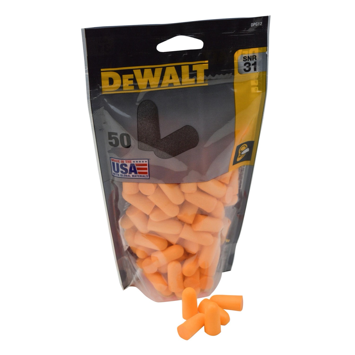 DeWALT Zatyczki ochronne z pianki - 50 szt.