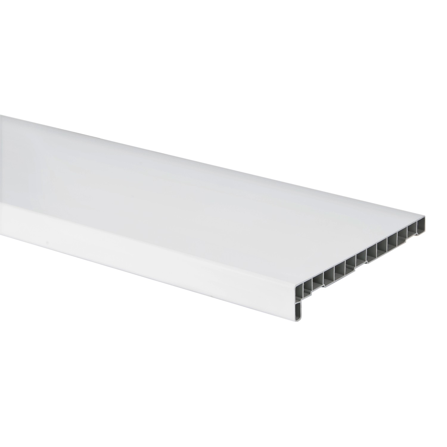 Parapet wewnętrzny PVC biały, 156 cm x 25 cm x 4,2 cm