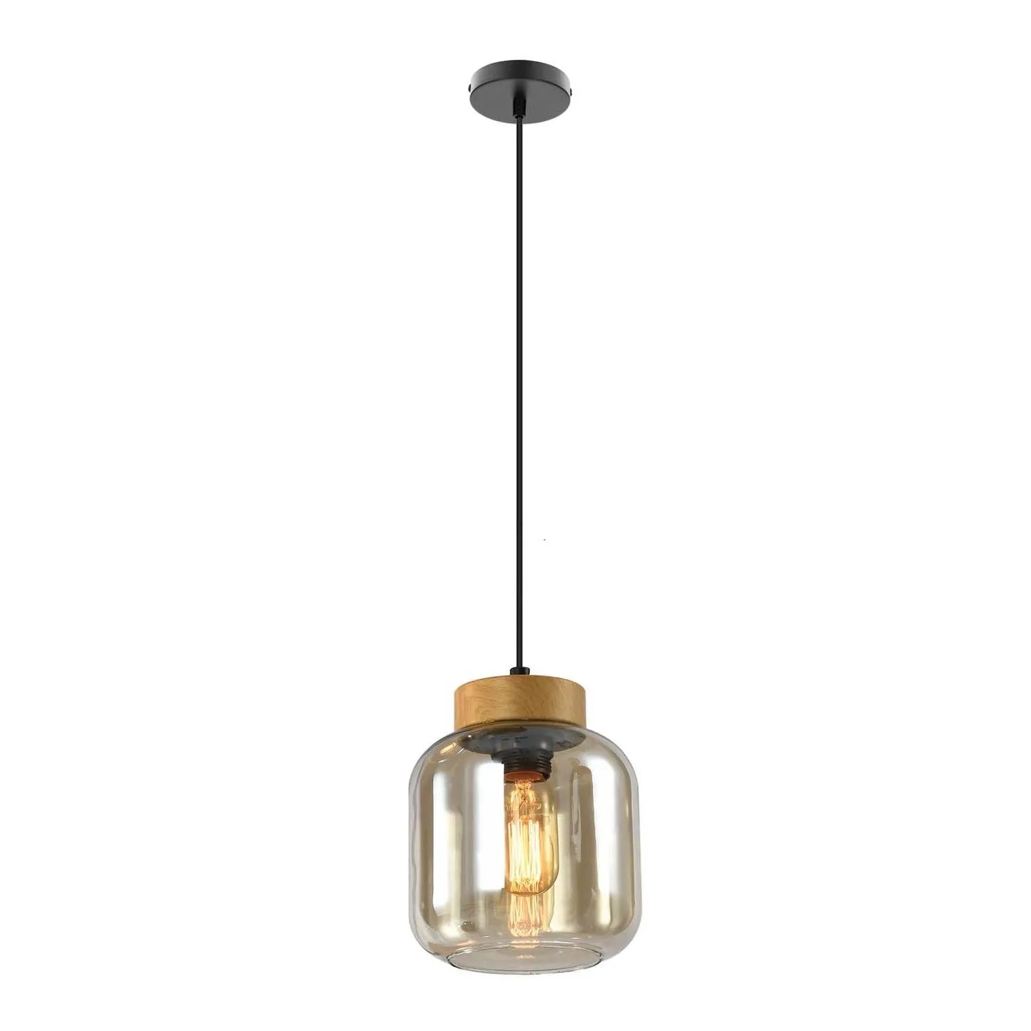 Candellux Lampa wisząca Gerit 1x40W E27 czarna