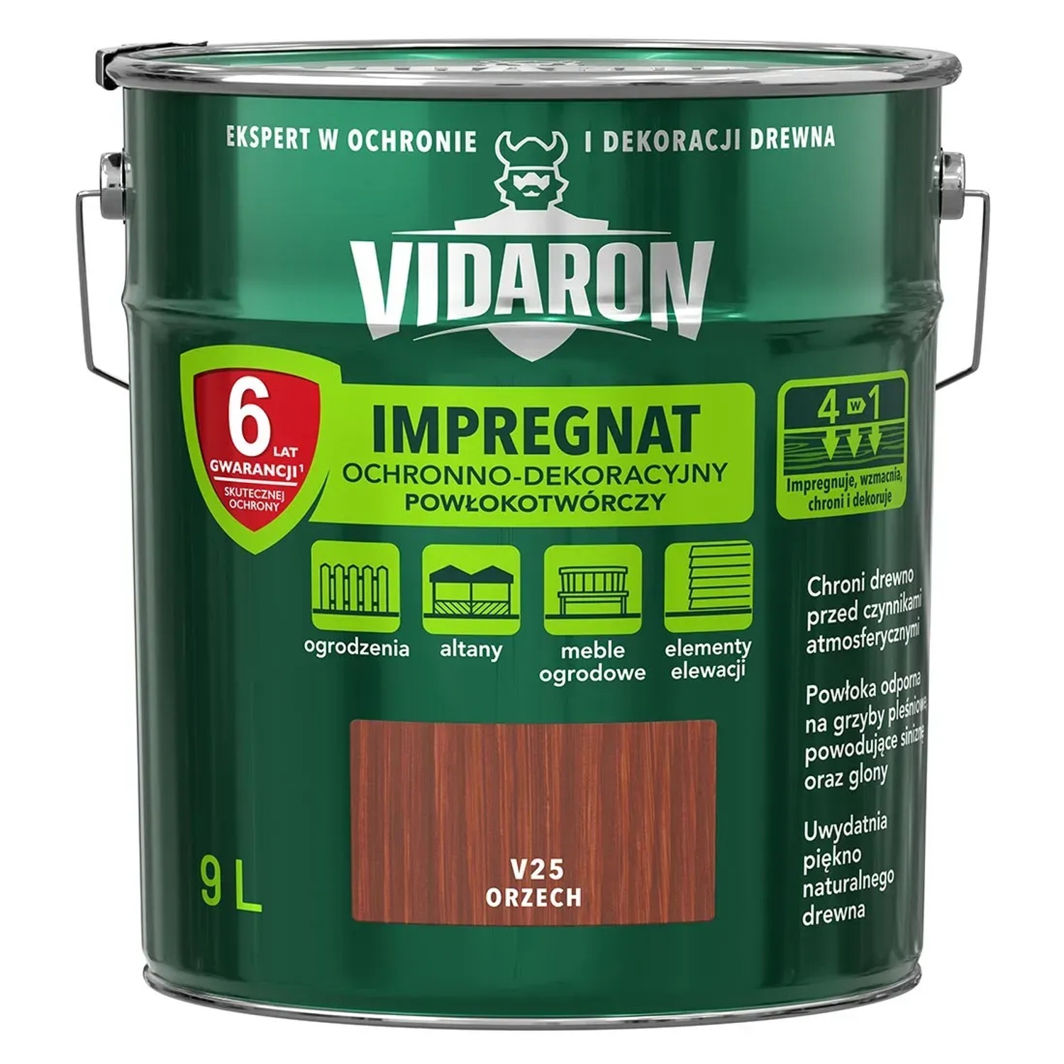 Vidaron Impregnat do drewna powłokotwórczy orzech - 9L