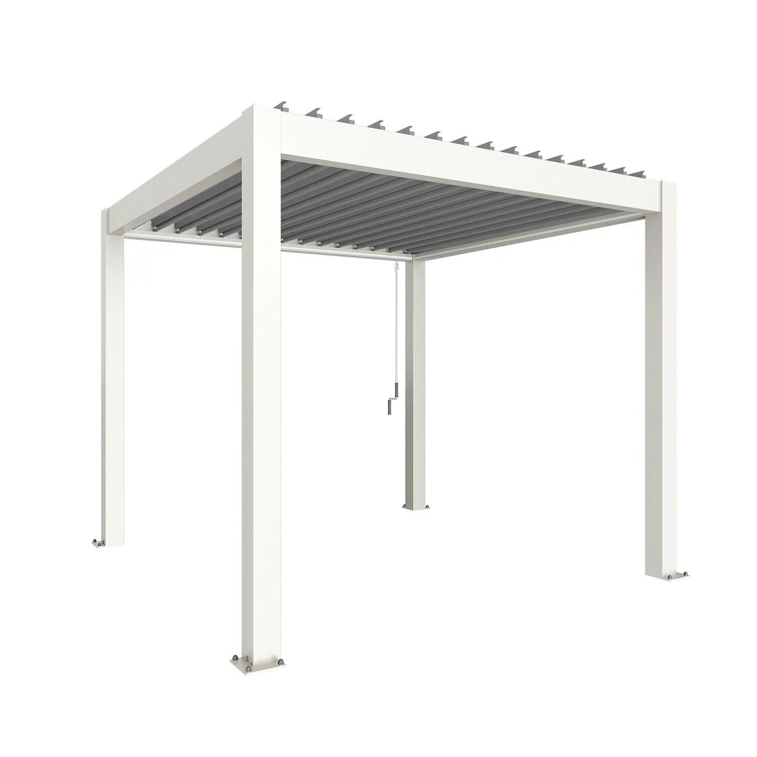 Biohort Pergola 3 m x 3 m Biało-Srebrna