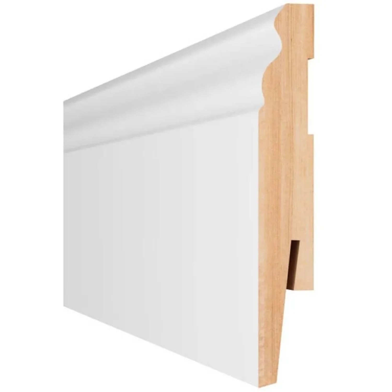 Foge Listwa przypodłogowa LO3 frezowana biała 15 x 100 x 2400 mm