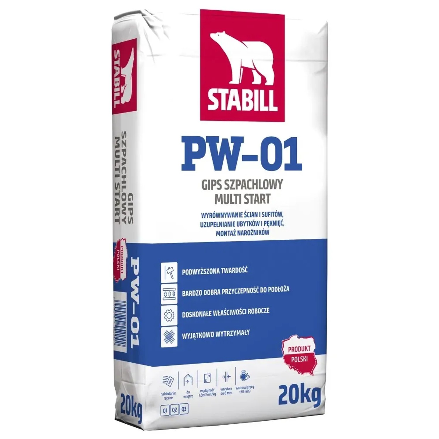 Stabill Gips szpachlowy Multi Start PW-01 20 kg