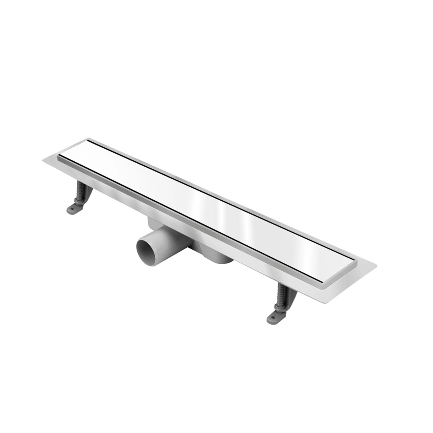 Vogi Odpływ liniowy z rusztem szklanym białym 60 cm