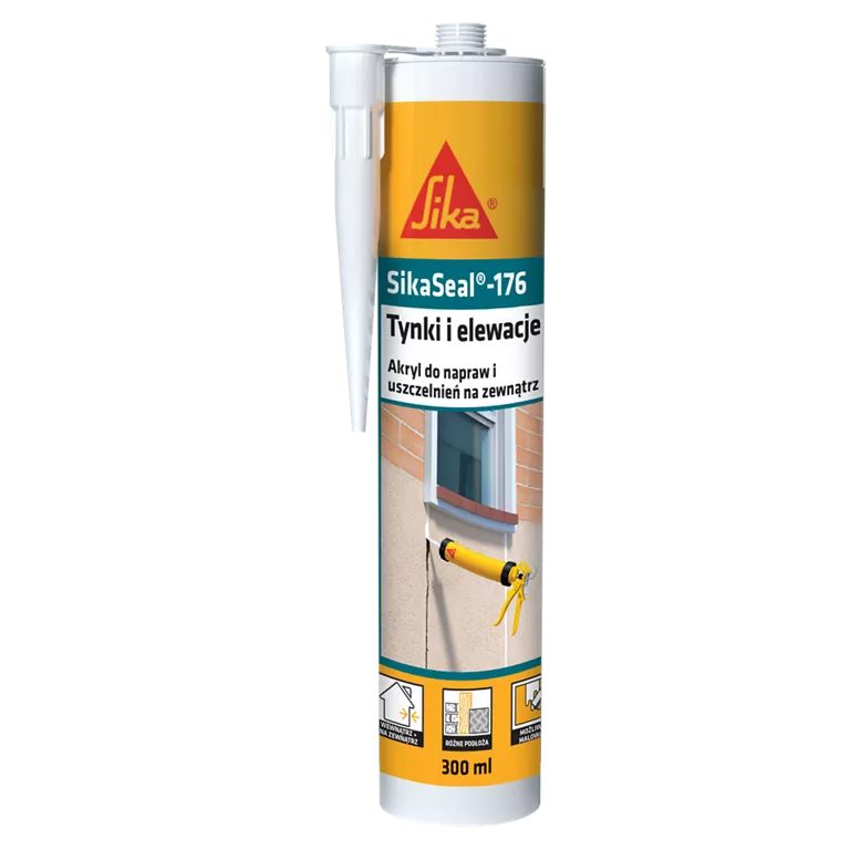 SikaSeal 176 Biały Uszczelniacz Akrylowy do Szczelin i Pęknięć 300 ml