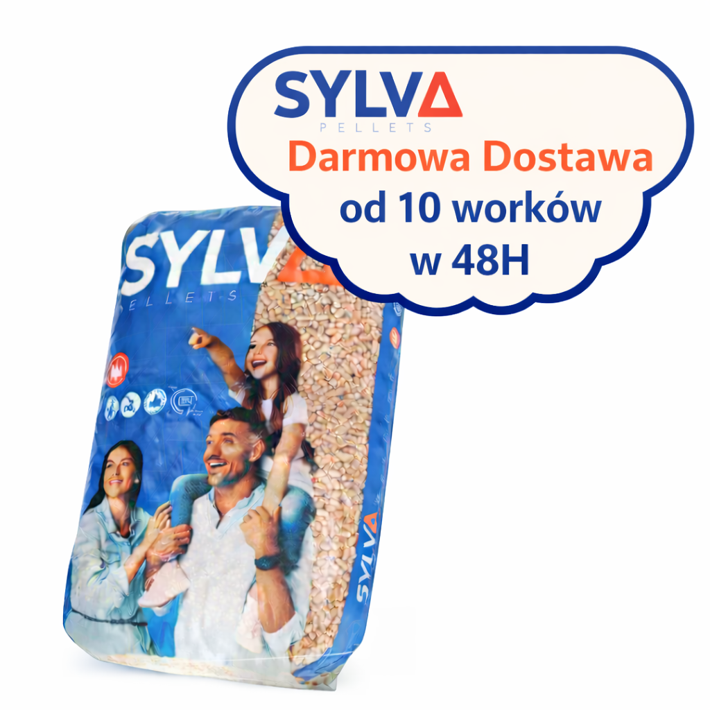 SYLVA BLUE PELLET DREWNIANY 6MM - 5 KW/KG - NISKA WILGOTNOŚĆ - WOREK 15KG