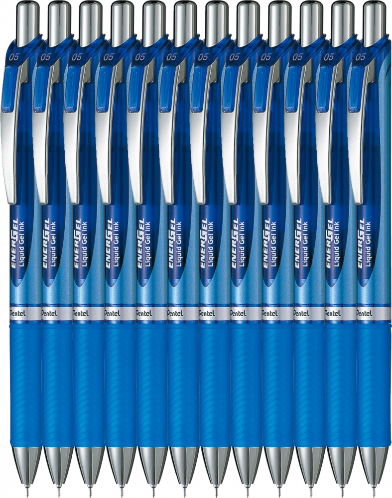 12x Pióro kulkowe automatyczne Pentel, EnerGel BLN-75, 0.5mm, niebieski