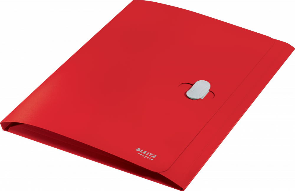Teczka Leitz Recycle, A4, 11mm, na klips, czerwony