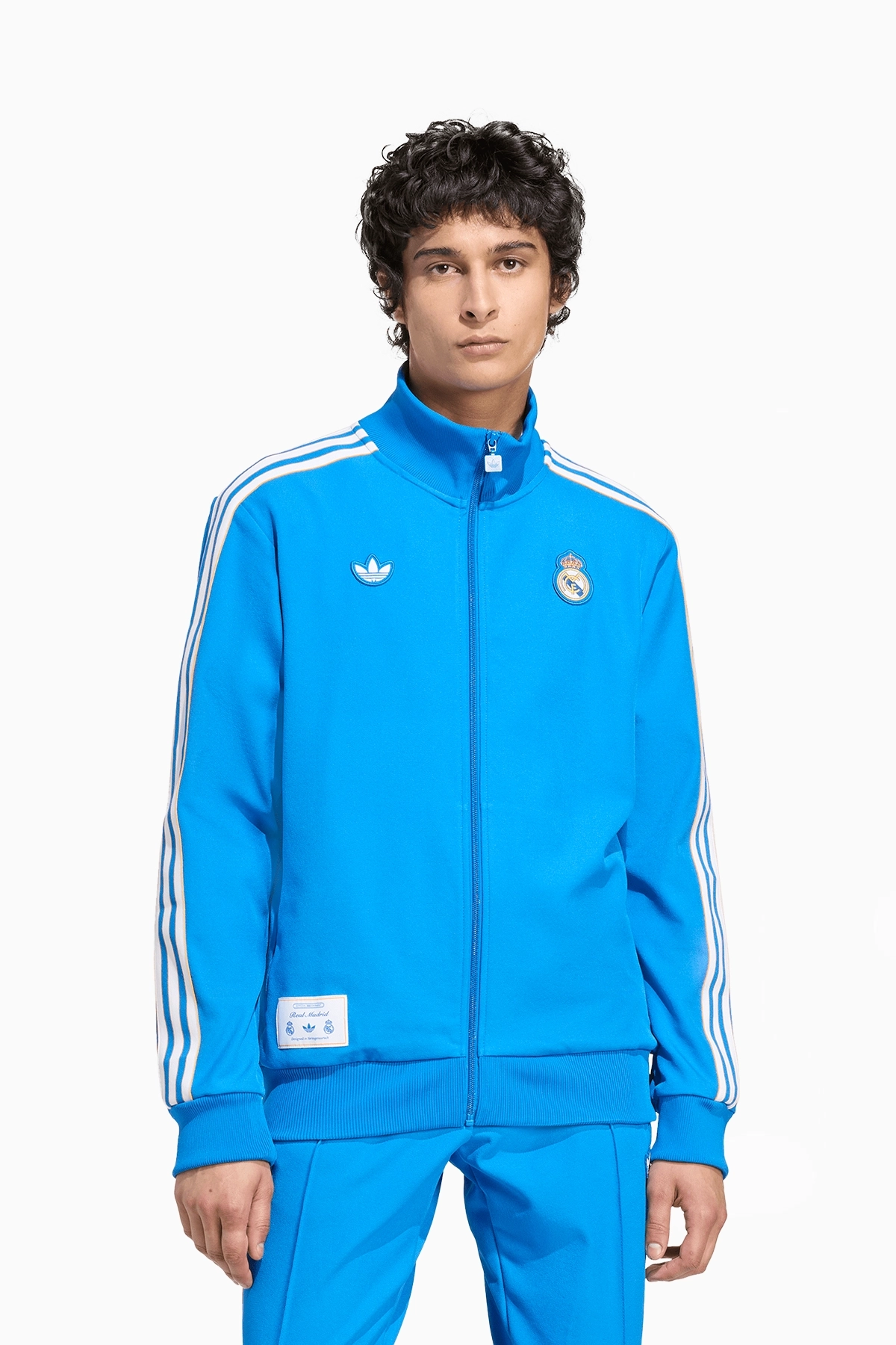 Bluza adidas Real Madryt 25/26 Terrace Icons Full-Zip - Niebieski