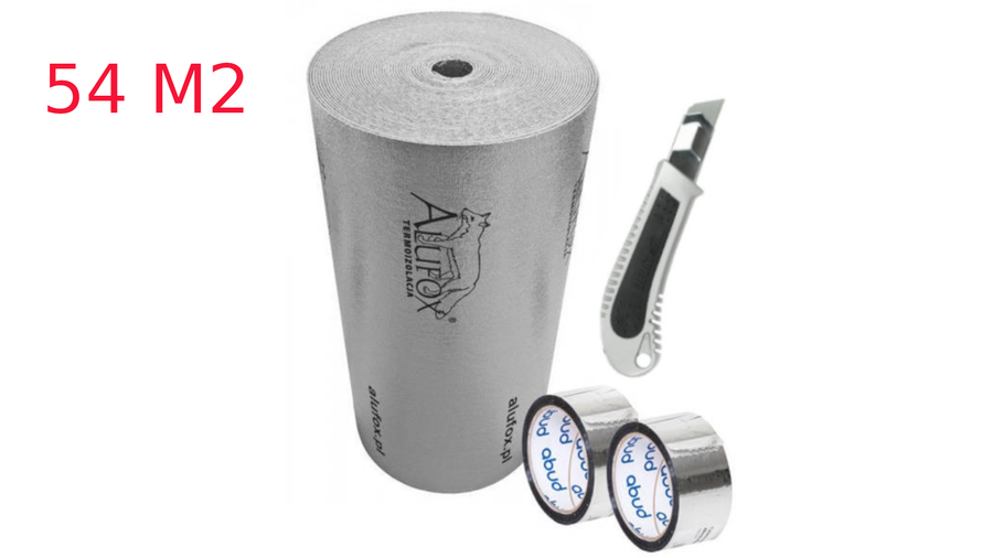 Alufox Folia termoizolacyjna 45mb 2x taśma nóż