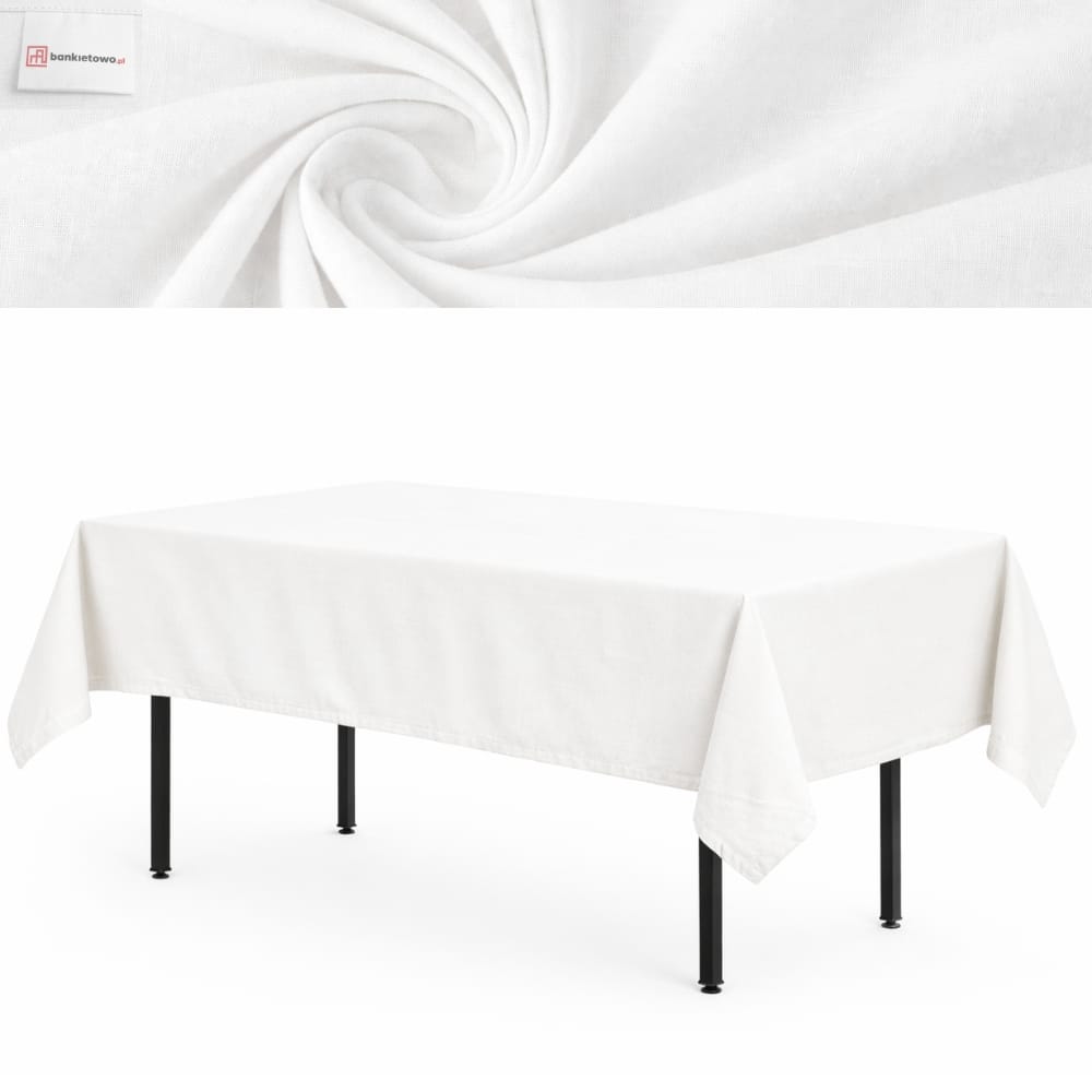 Obrus biały bawełniany na stół bankietowy 280x170cm