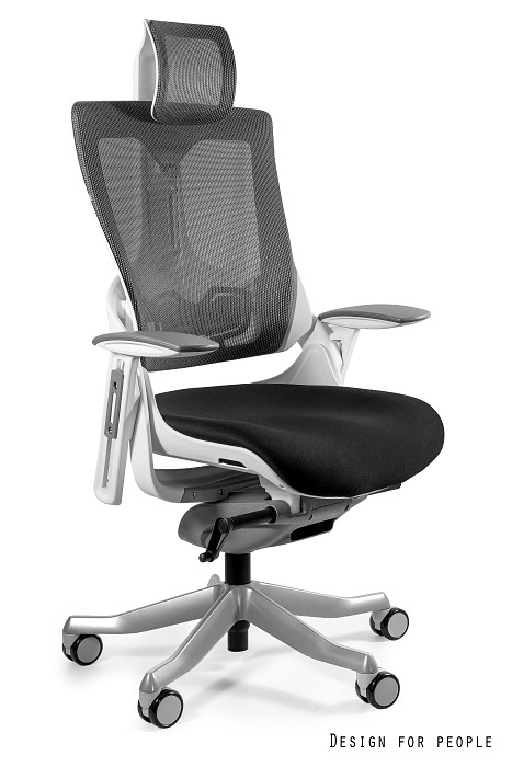 Fotel ergonomiczny WAU 2 biały stelaż, siatka/tkanina kolory