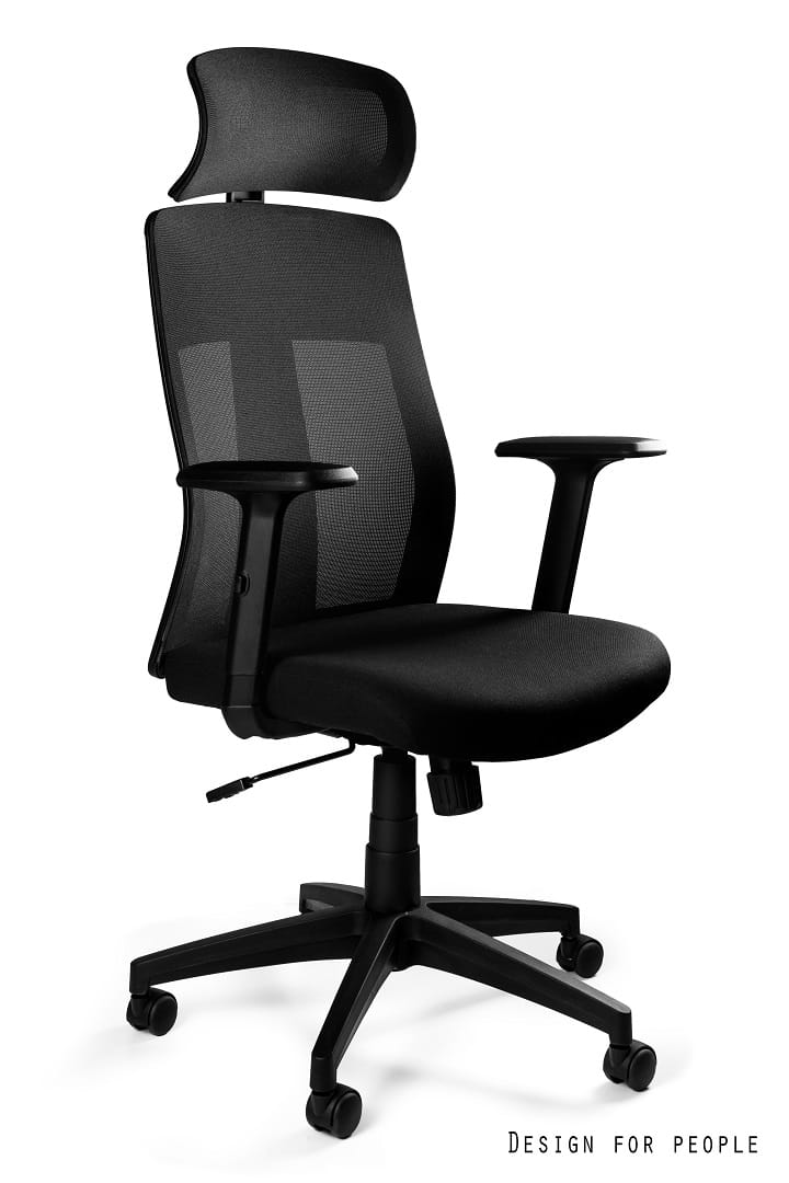 Fotel biurowy Explore, ergonomiczny, siatka/tkanina, czarny