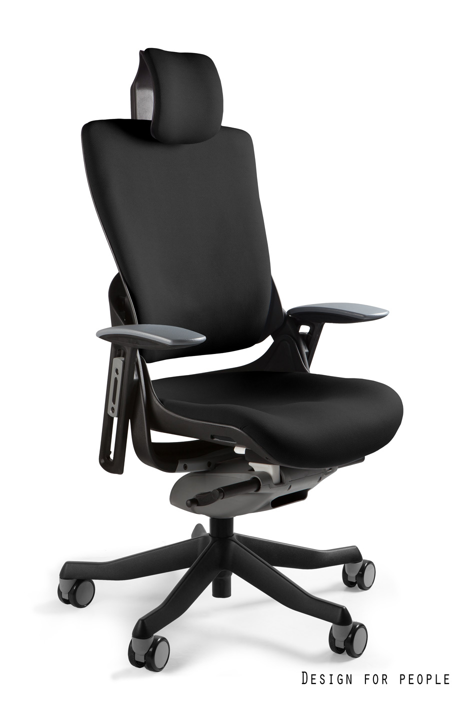 Fotel ergonomiczny WAU 2 czarny, tkanina 18 kolorów
