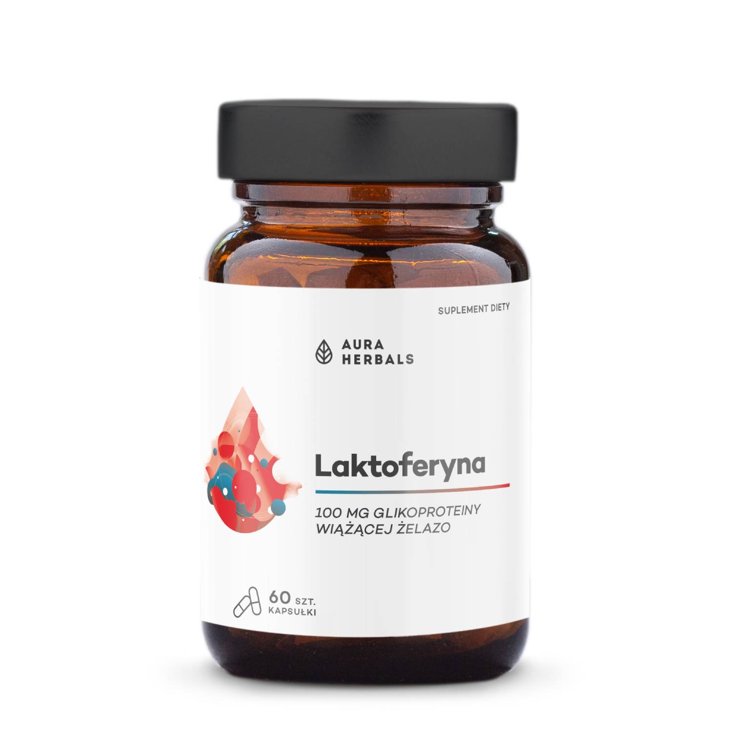 Aura herbals laktoferyna 100 mg, 60 kapsułek