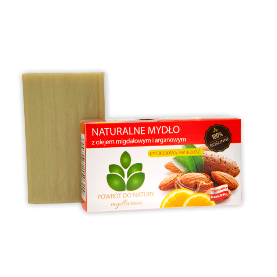 Powrót do natury - naturalne mydło z olejkiem migdałowym i arganowym, 100 g