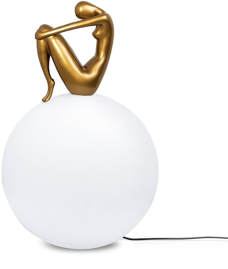 Moosee Uomo lampa stojąca 1x40 W biała-złota MSE1501100430