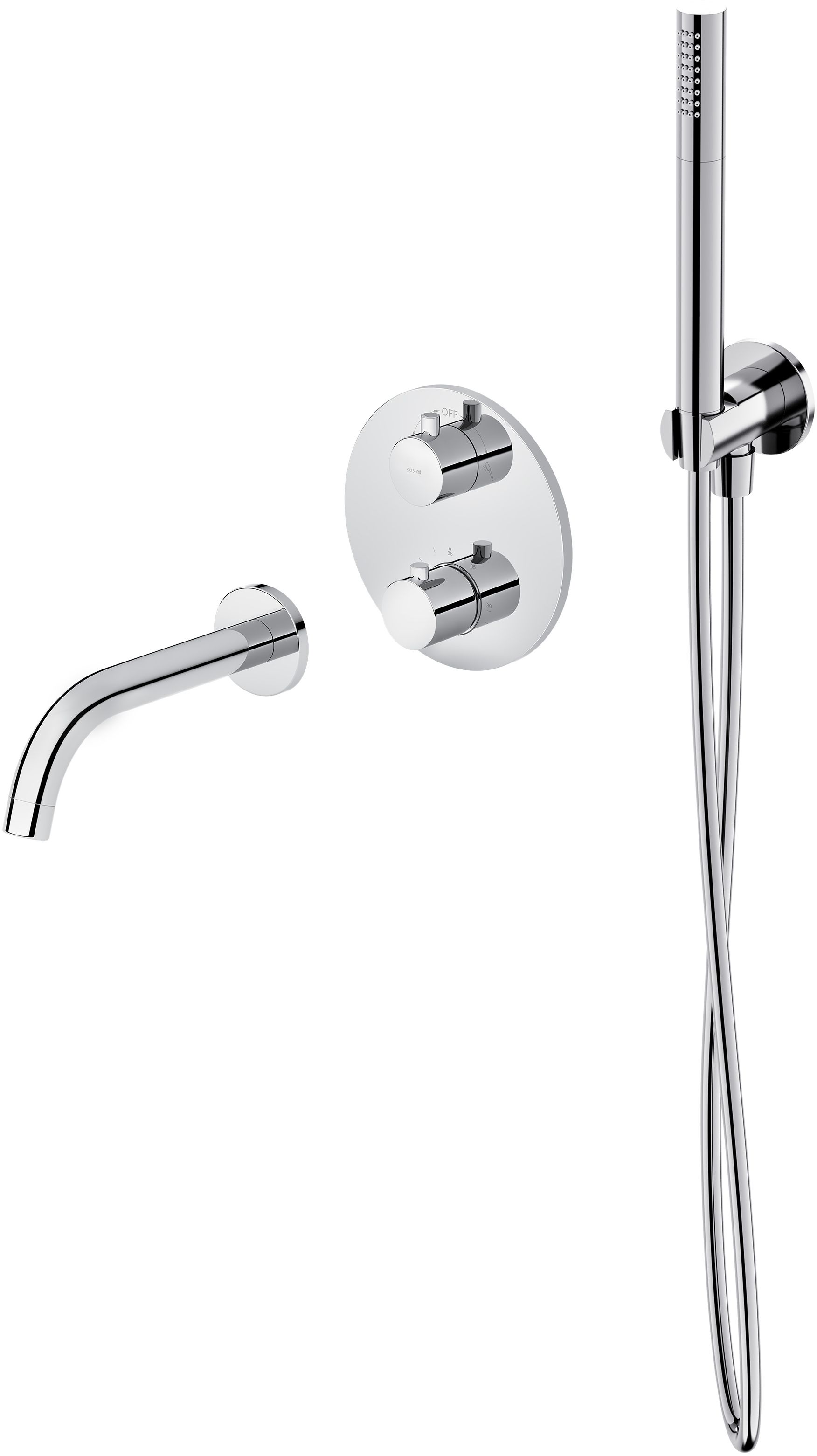 Cersanit Zen zestaw wannowo-prysznicowy podtynkowy termostatyczny chrom S952-034 - Wysyłka w 24h