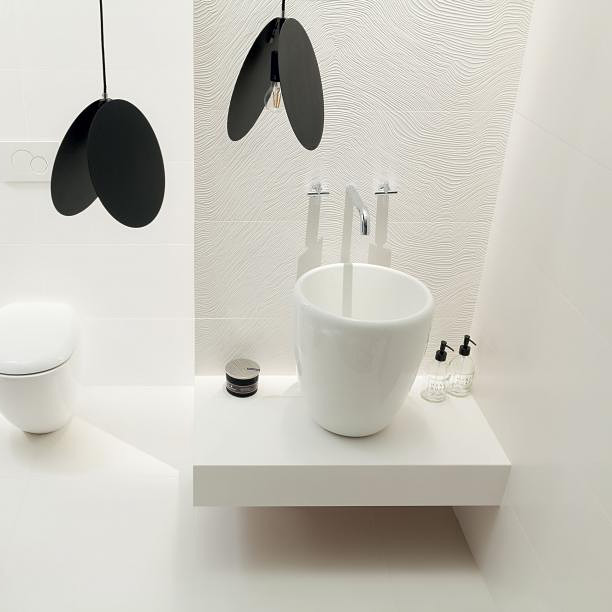 Tubądzin Unit Plus płytka ścienna 89,8x32,8 cm biała